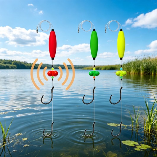Double Circle Hook Rattling Float Pre-Rigged Bait Set Double Circle Hook Rattling Float Pre-Rigged Bait Set