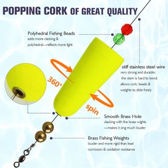 Eco-Friendly Durable Foam Fishing Popping Cork Float for Outdoor Fishing Eco-Friendly Durable Foam Fishing Popping Cork Float for Outdoor Fishing