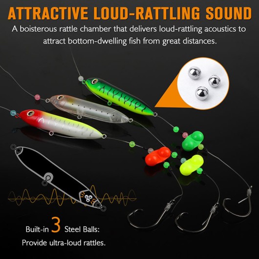 Catfish Float Rig with Rattling Device High Carbon Steel Circle Hook Catfish Float Rig with Rattling Device High Carbon Steel Circle Hook