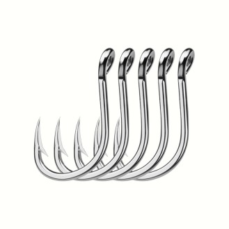 Sea Fishing Stainless Steel Single Hook 20-80kg Max Tension Anti-Corrosion Barb