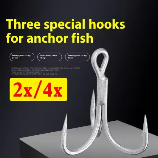 High Carbon Steel Three-Claw Reinforced Fishing Hook Luya Sea Bottom Fishing Hook High Carbon Steel Three-Claw Reinforced Fishing Hook Luya Sea Bottom Fishing Hook
