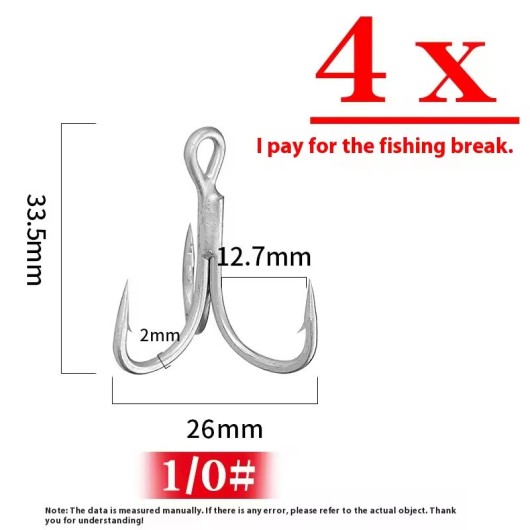 High Carbon Steel Three-Claw Reinforced Fishing Hook Luya Sea Bottom Fishing Hook High Carbon Steel Three-Claw Reinforced Fishing Hook Luya Sea Bottom Fishing Hook