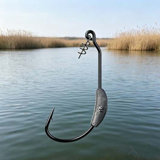 High Carbon Steel Soft Bait Lead Fishing Hook Black Nickel Barb Crank Hook High Carbon Steel Soft Bait Lead Fishing Hook Black Nickel Barb Crank Hook