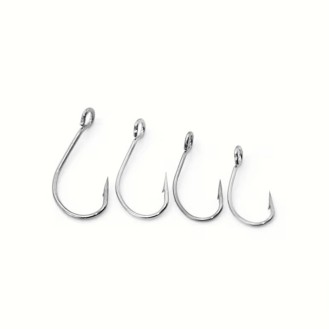 High Carbon Steel Micro Horse Mouth Single Barbed Circle Hook