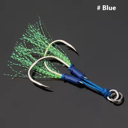 High Carbon Steel Double Iron Hook Bass Bottom Fishing Jig Hook High Carbon Steel Double Iron Hook Bass Bottom Fishing Jig Hook