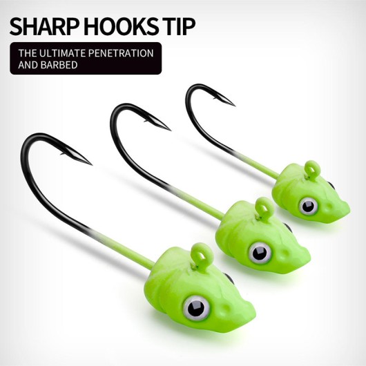 SNEDA Jig Head Fishing Hook High Carbon Steel Sharpener Single Circle Offset Hook SNEDA Jig Head Fishing Hook High Carbon Steel Sharpener Single Circle Offset Hook