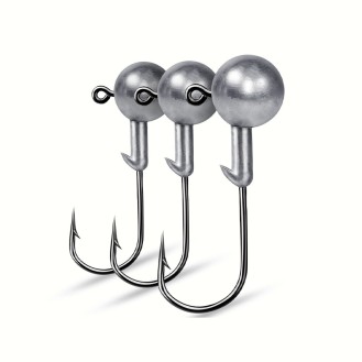 Round Ball Jig Head Fishing Hook Soft Worm Fishing Hooks 10pcs/bag