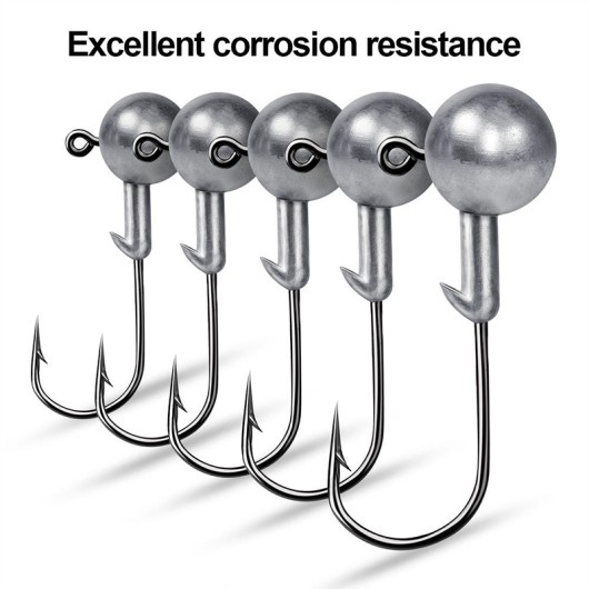 Round Ball Jig Head Fishing Hook Soft Worm Fishing Hooks 10pcs/bag Round Ball Jig Head Fishing Hook Soft Worm Fishing Hooks 10pcs/bag