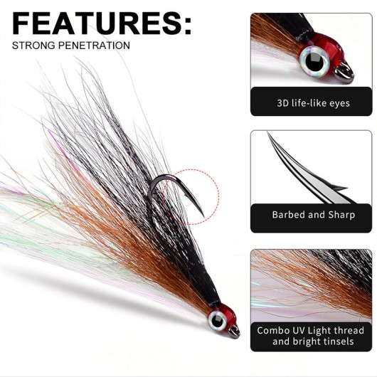 High Carbon Steel Barbed Hook Jig Head Fishing Hook with Feather Fishing Tackle Fishing Lure High Carbon Steel Barbed Hook Jig Head Fishing Hook with Feather Fishing Tackle Fishing Lure