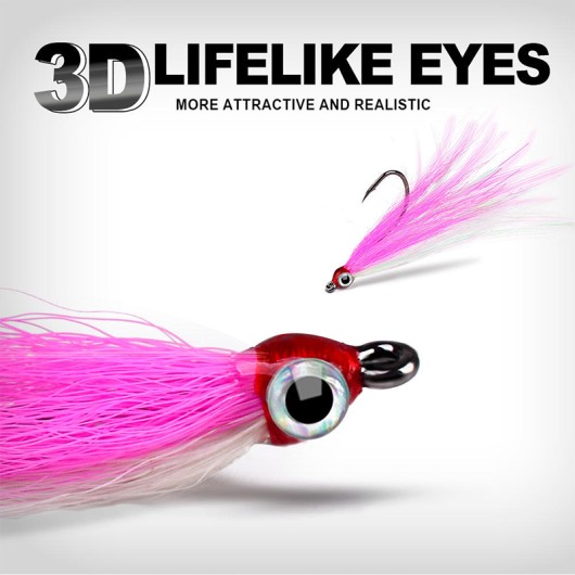 High Carbon Steel Barbed Hook Jig Head Fishing Hook with Feather Fishing Tackle Fishing Lure High Carbon Steel Barbed Hook Jig Head Fishing Hook with Feather Fishing Tackle Fishing Lure
