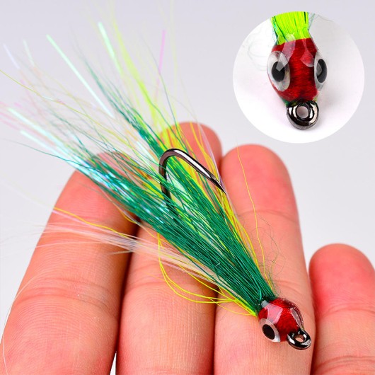 High Carbon Steel Barbed Hook Jig Head Fishing Hook with Feather Fishing Tackle Fishing Lure High Carbon Steel Barbed Hook Jig Head Fishing Hook with Feather Fishing Tackle Fishing Lure