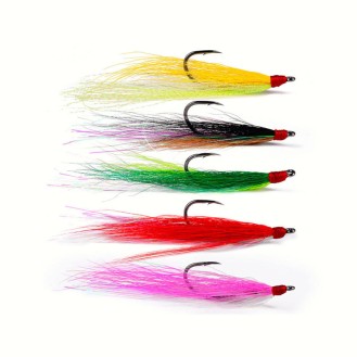 Feather Pendant Three Anchor Fish Hook Carbon Steel Jigging Hook