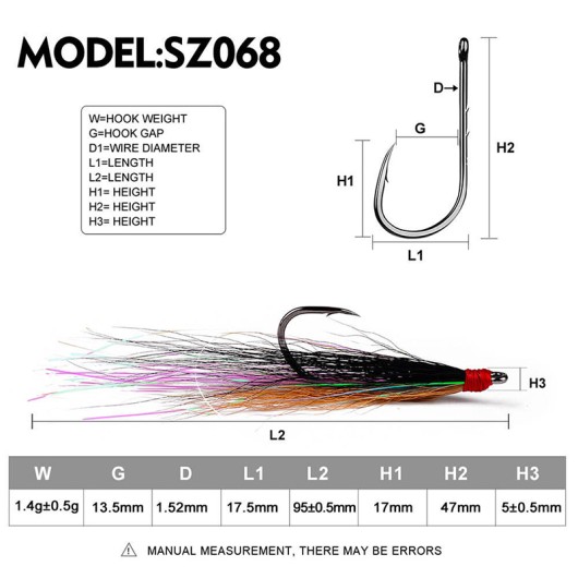 Feather Pendant Three Anchor Fish Hook Carbon Steel Jigging Hook Feather Pendant Three Anchor Fish Hook Carbon Steel Jigging Hook