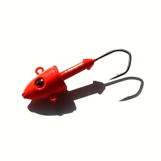 Fish Head Shaped Lead Head Hook Jigging Soft Worm Fishing Lure Hooks