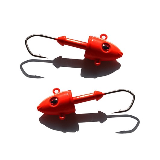 Fish Head Shaped Lead Head Hook Jigging Soft Worm Fishing Lure Hooks Fish Head Shaped Lead Head Hook Jigging Soft Worm Fishing Lure Hooks