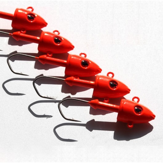 Fish Head Shaped Lead Head Hook Jigging Soft Worm Fishing Lure Hooks Fish Head Shaped Lead Head Hook Jigging Soft Worm Fishing Lure Hooks