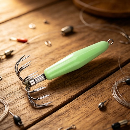 Luminous Squid Lure Durable Plastic Glowing Fishing Lure Multiple Weight Options Luminous Squid Lure Durable Plastic Glowing Fishing Lure Multiple Weight Options