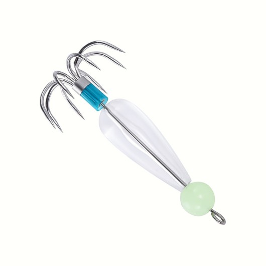 Stainless Steel Glow 8-Pin Squid Fishing Jig Lure