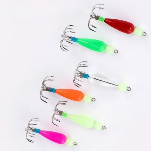 Stainless Steel Glow 8-Pin Squid Fishing Jig Lure Stainless Steel Glow 8-Pin Squid Fishing Jig Lure