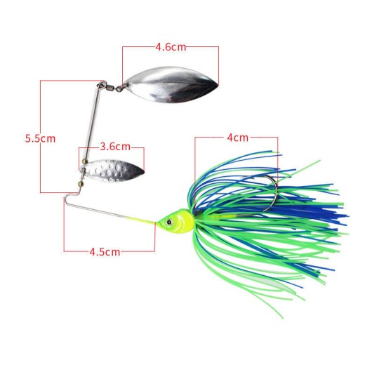 Chatter Bait Spinner Bait Weedless Buzz Bait Wobbler Fishing Lure