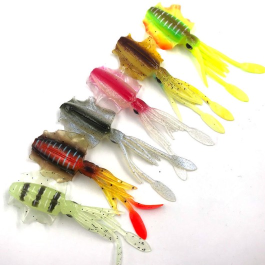 Superior Plastic Fishing Lure Squid Skirts Luminous Soft Bait
