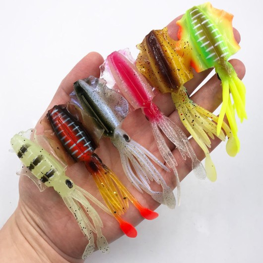 Superior Plastic Fishing Lure Squid Skirts Luminous Soft Bait