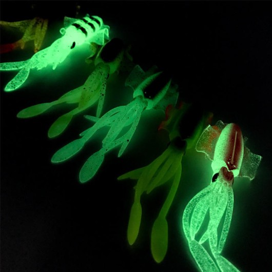 Superior Plastic Fishing Lure Squid Skirts Luminous Soft Bait