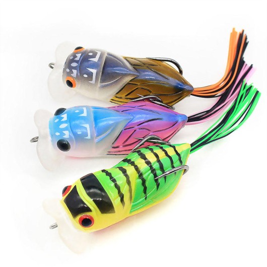 Floating Cicada Lure Artificial Bait 12.6g/65mm Rubber Baits Simulated Cicada Bass Trout Lure With 2 Hooks Floating Cicada Lure Artificial Bait 12.6g/65mm Rubber Baits Simulated Cicada Bass Trout Lure With 2 Hooks