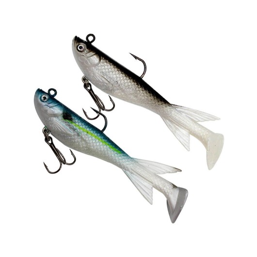10cm15g Lead Lure Artificial Soft Bait With Wing And Double Hook Long Shot Swimbait