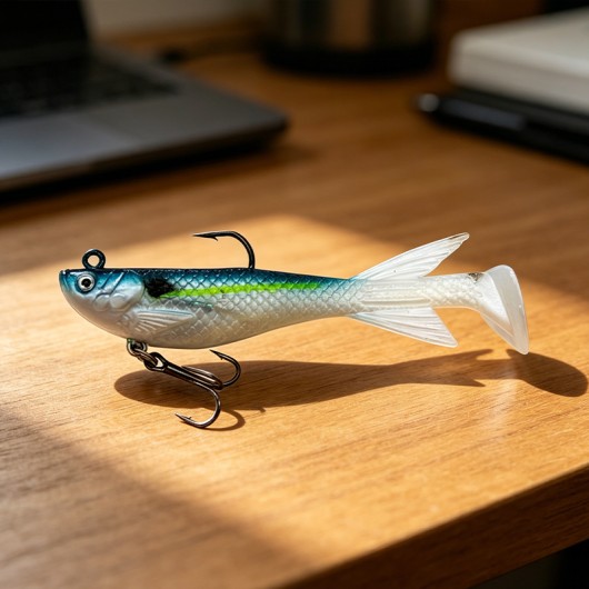 10cm15g Lead Lure Artificial Soft Bait With Wing And Double Hook Long Shot Swimbait