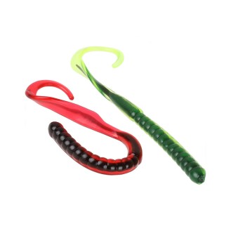Silicone Soft Worm Bait 150mm 6g Double Color Artificial Soft Bait