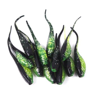 Mini Tadpole Lure Artificial Soft Bait Double Color Needle Tail Shad Bait Mini Tadpole Lure Artificial Soft Bait Double Color Needle Tail Shad Bait