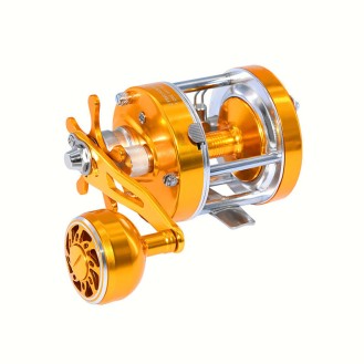 Sea Fishing Explosion Proof Alarm Metal Drum Single Handle Slow Casting Reel