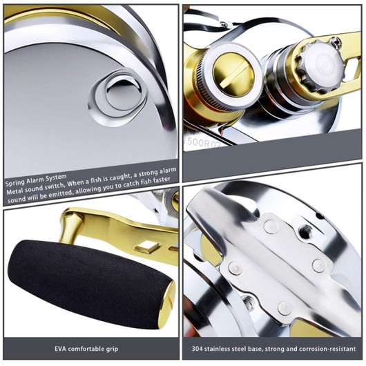 Max Drag 40kg Conventional Drum Sea Fishing Reel Max Drag 40kg Conventional Drum Sea Fishing Reel