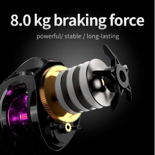 Baitcasting Reel AM2000 7.2:1 Gear Ratio 8kg Max Drag Neodymium Magnet Saltwater Fishing Reel Baitcasting Reel AM2000 7.2:1 Gear Ratio 8kg Max Drag Neodymium Magnet Saltwater Fishing Reel