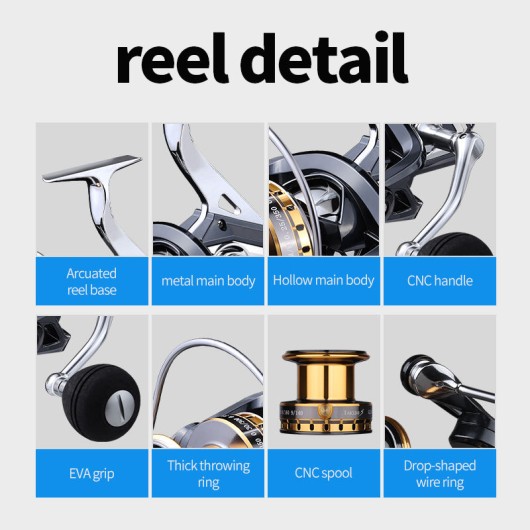 Spinning Reel GL2800- Single Double Handle Telescopic Fishing Reel Spinning Reel GL2800- Single Double Handle Telescopic Fishing Reel