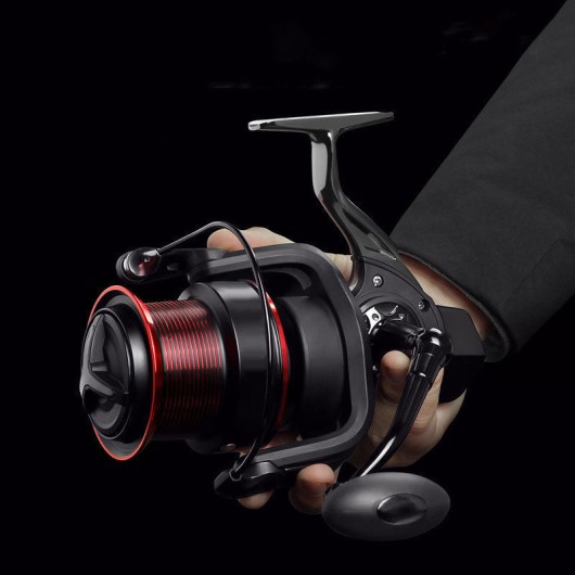 Large Spinning Reel Shallow Spool Metal Fishing Reel 4.9:1 Carp Long Cast Reel Large Spinning Reel Shallow Spool Metal Fishing Reel 4.9:1 Carp Long Cast Reel