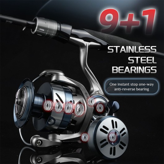 Sea Spinning Fishing Reel 9+1BB Saltwater Fishing Reel for Trolling Slow Casting Fishing Reel Sea Spinning Fishing Reel 9+1BB Saltwater Fishing Reel for Trolling Slow Casting Fishing Reel