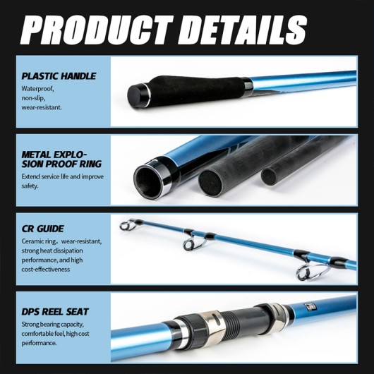 Carbon Fiber Surf Fishing Rod 4.2m Long Cast Sea Rod Carbon Fiber Surf Fishing Rod 4.2m Long Cast Sea Rod