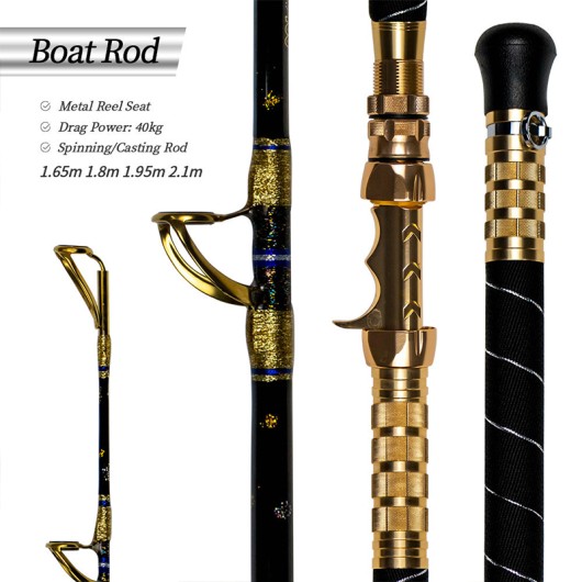 Metal Reel Seat Fiberglass Boat Rod Spinning Casting Lure Rod Metal Reel Seat Fiberglass Boat Rod Spinning Casting Lure Rod