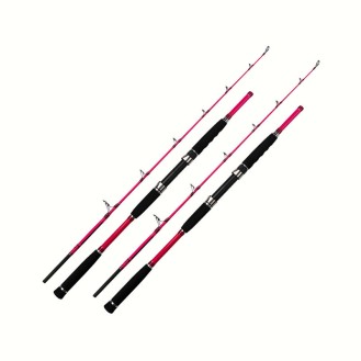 Carbon Fiber Sea Fishing Boat Rod Pink Stainless Steel Guide Ring