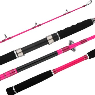 Carbon Fiber Sea Fishing Boat Rod Pink Stainless Steel Guide Ring Carbon Fiber Sea Fishing Boat Rod Pink Stainless Steel Guide Ring