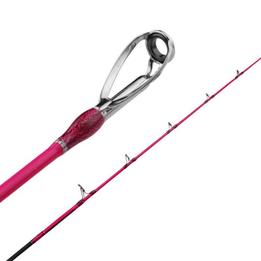 Carbon Fiber Sea Fishing Boat Rod Pink Stainless Steel Guide Ring Carbon Fiber Sea Fishing Boat Rod Pink Stainless Steel Guide Ring